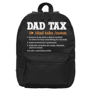 Funny Dad Tax Definition 16 in Basic Backpack