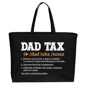 Funny Dad Tax Definition Cotton Canvas Jumbo Tote