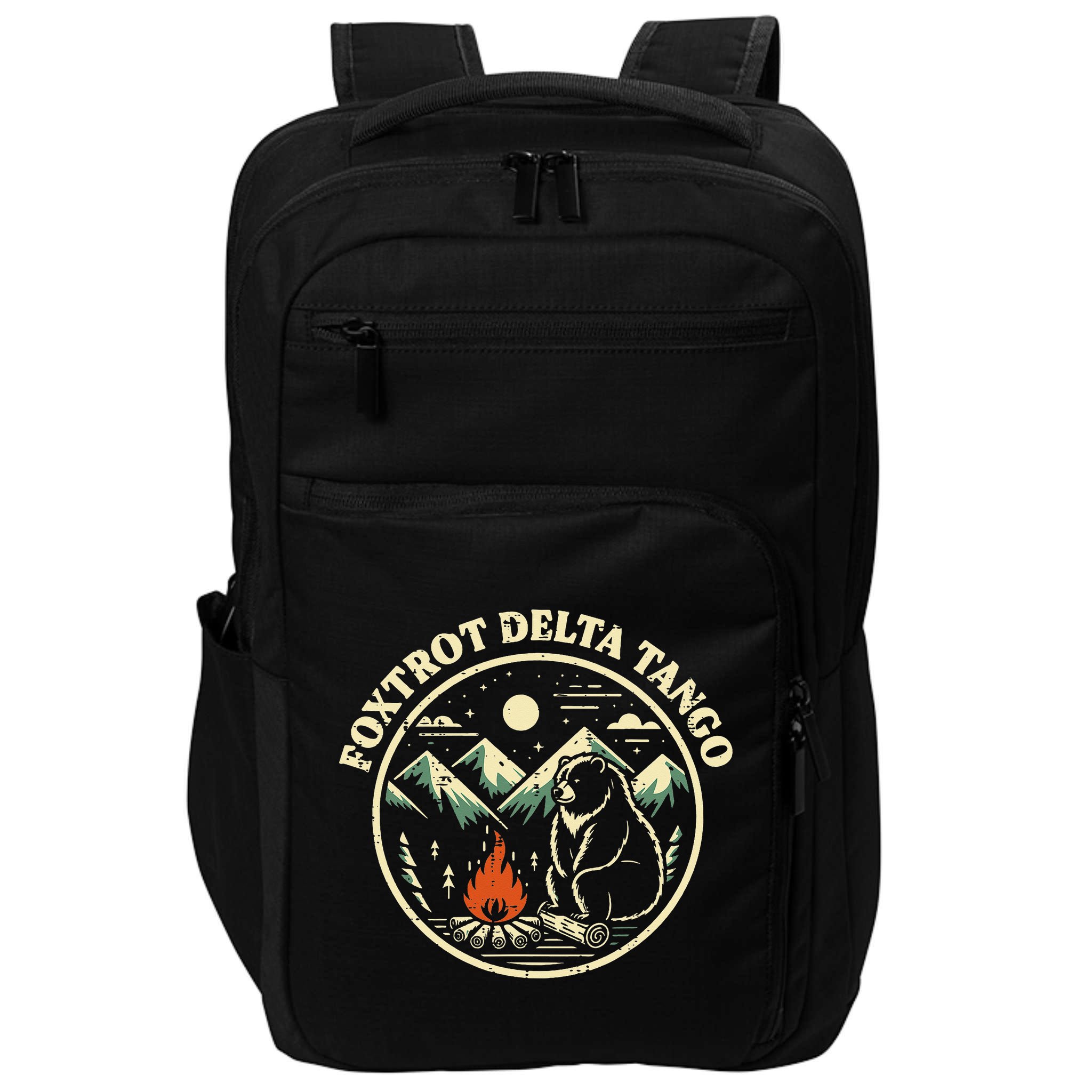 Foxtrot Delta Tango Bear Bonfire Camp Resist Protest Women Impact Tech Backpack