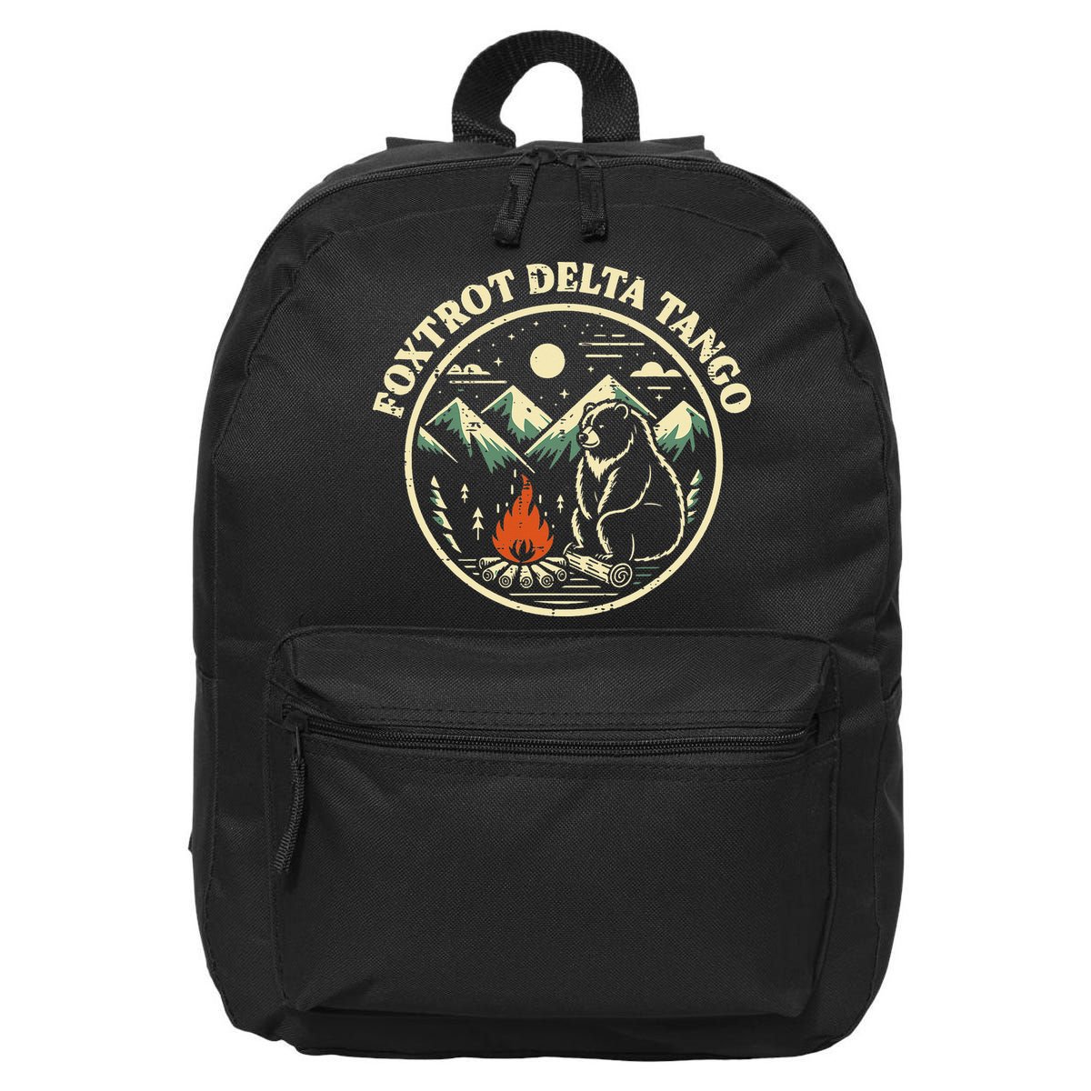 Foxtrot Delta Tango Bear Bonfire Camp Resist Protest Women 16 in Basic Backpack