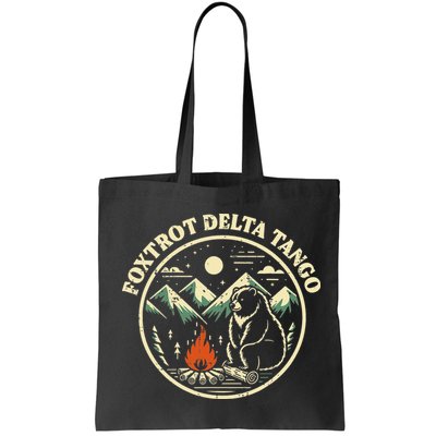 Foxtrot Delta Tango Bear Bonfire Camp Resist Protest Women Bag