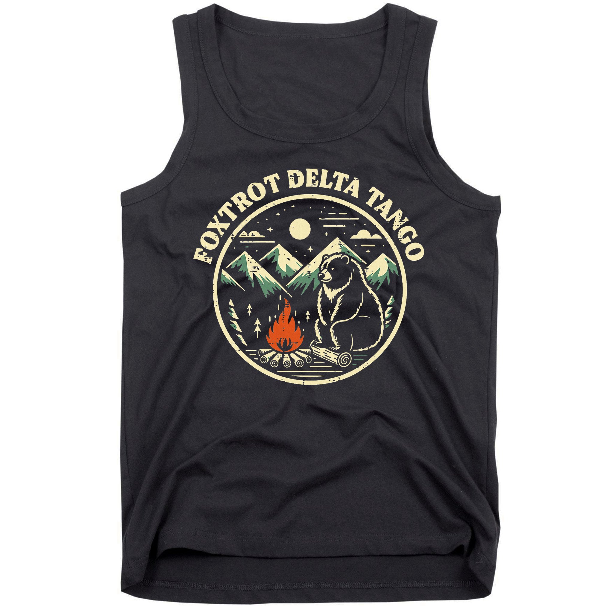 Foxtrot Delta Tango Bear Bonfire Camp Resist Protest Women Tank Top
