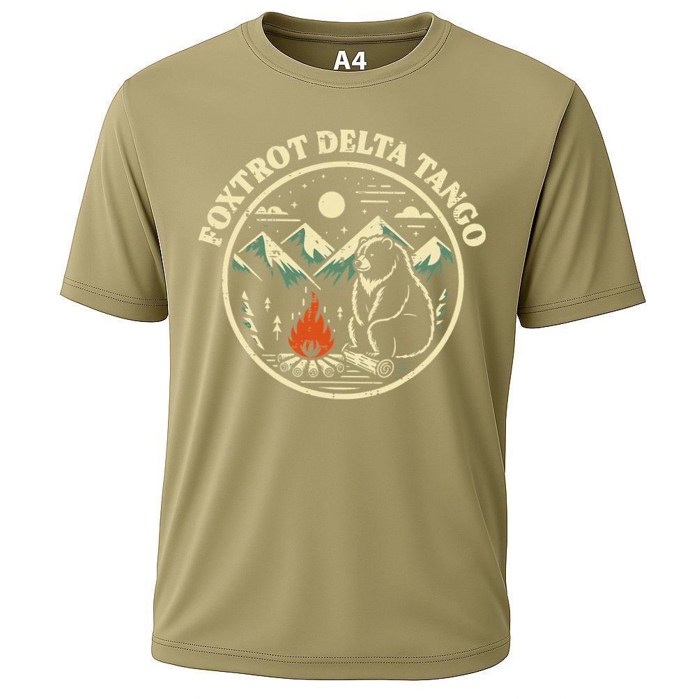 Foxtrot Delta Tango Bear Bonfire Camp Resist Protest Women Performance Shirt