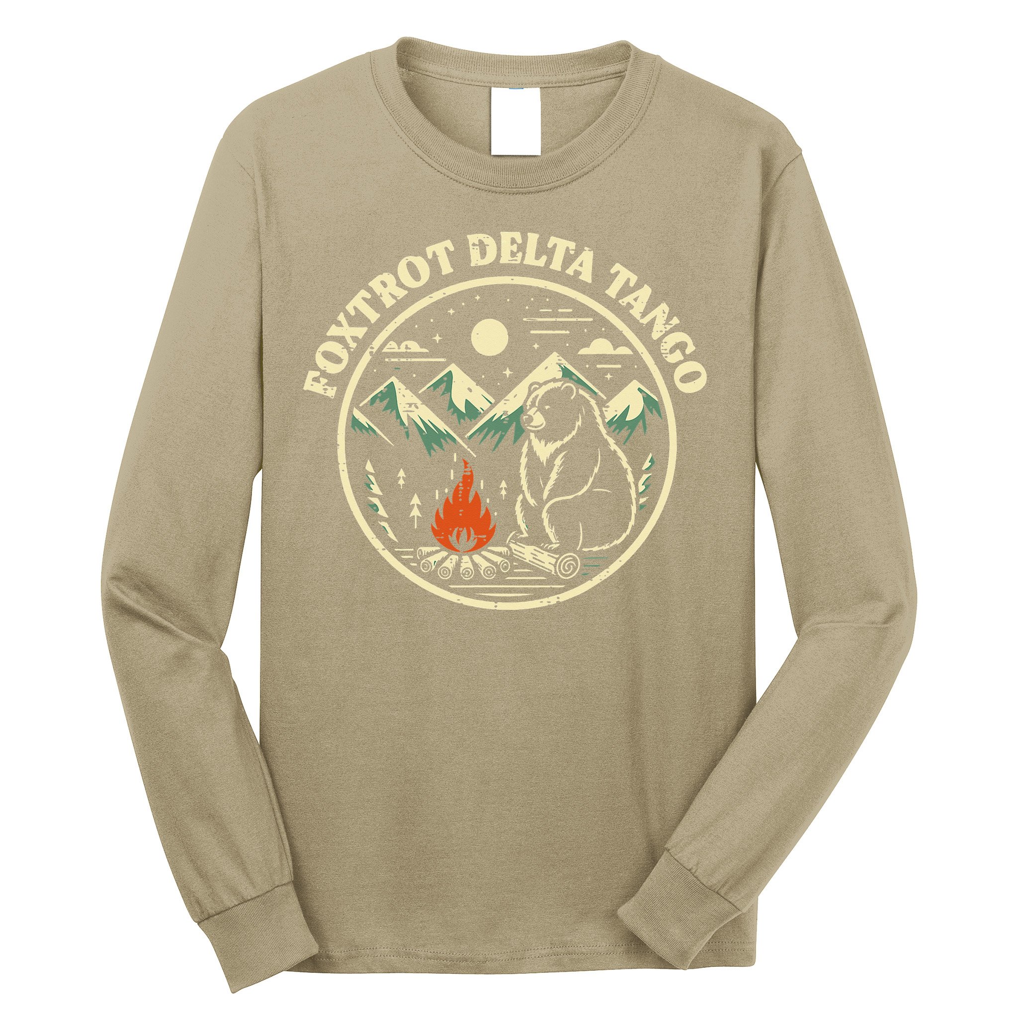 Foxtrot Delta Tango Bear Bonfire Camp Resist Protest Women Long Sleeve Shirt