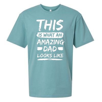 Fathers Day This Is What An Amazing Dad Looks Like Best Dad Gift Sueded Cloud Jersey T-Shirt