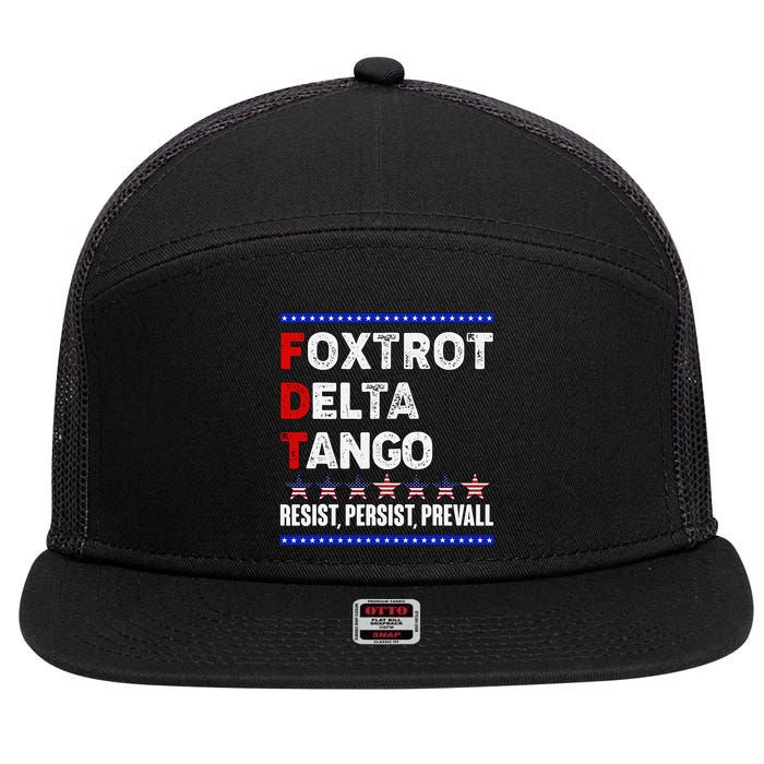 Foxtrot Delta Tango Resist Persist Prevail 7 Panel Mesh Trucker Snapback Hat