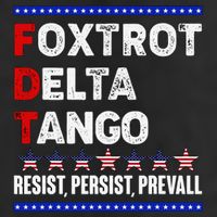 Foxtrot Delta Tango Resist Persist Prevail 7 Panel Mesh Trucker Snapback Hat