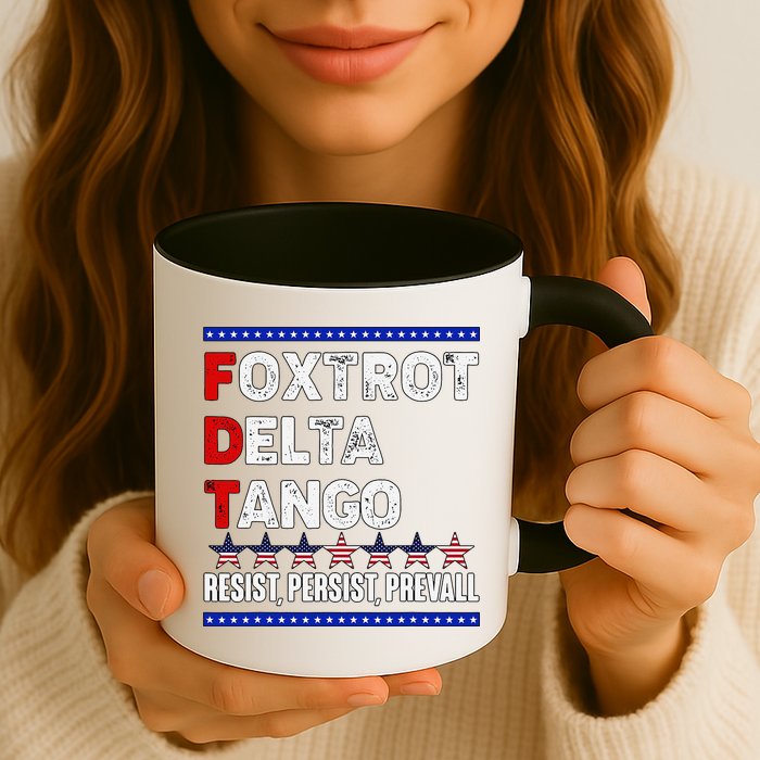 Foxtrot Delta Tango Resist Persist Prevail Mug