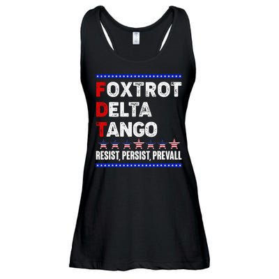 Foxtrot Delta Tango Resist Persist Prevail Ladies Essential Flowy Tank