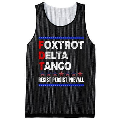 Foxtrot Delta Tango Resist Persist Prevail Mesh Reversible Basketball Jersey Tank