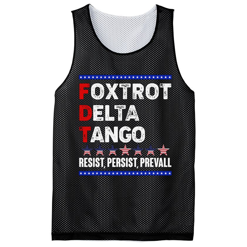 Foxtrot Delta Tango Resist Persist Prevail Mesh Reversible Basketball Jersey Tank