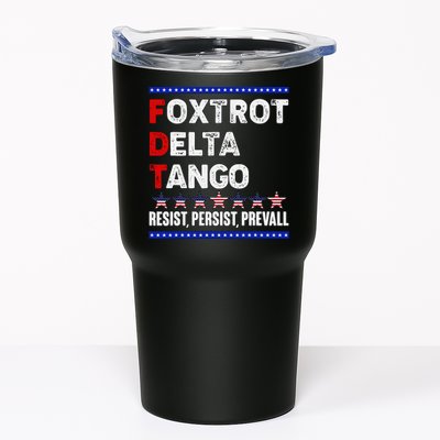 Foxtrot Delta Tango Resist Persist Prevail Tumbler