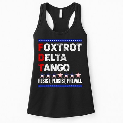 Foxtrot Delta Tango Resist Persist Prevail Womens Tank Top