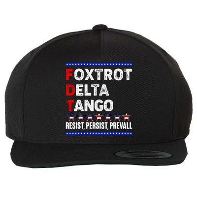 Foxtrot Delta Tango Resist Persist Prevail Wool Snapback Cap