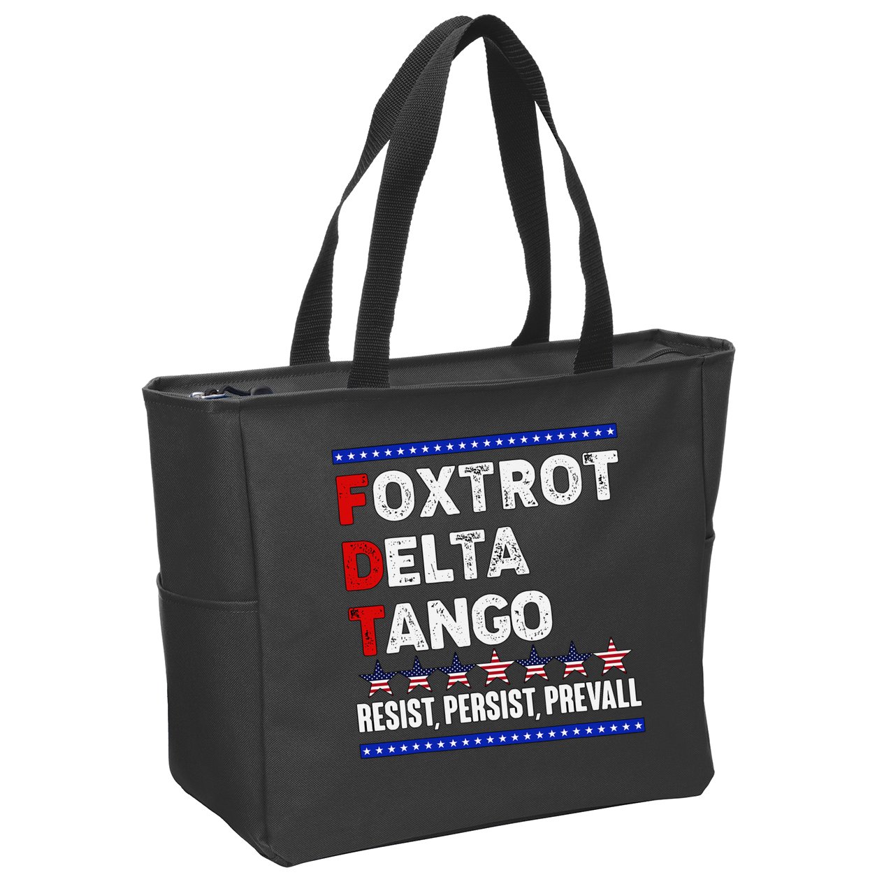 Foxtrot Delta Tango Resist Persist Prevail Zip Tote Bag