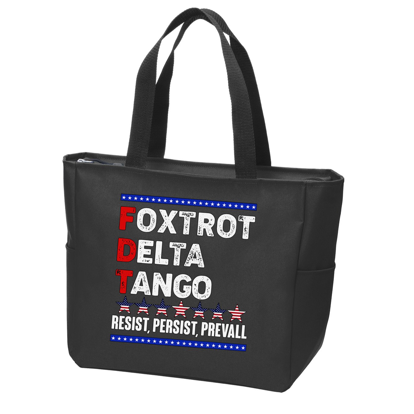 Foxtrot Delta Tango Resist Persist Prevail Zip Tote Bag