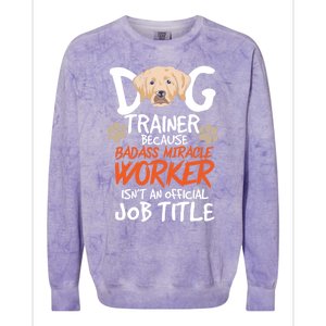 Funny Dog Trainer Quote For A Dog Trainer Gift Colorblast Crewneck Sweatshirt