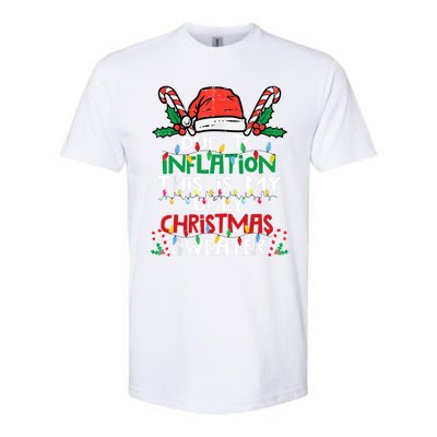 Funny Due To Inflation Ugly Christmas Sweater Gift Softstyle CVC T-Shirt