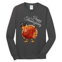 Funny Dabbing Turkey Happy Thanksgiving Gift Tall Long Sleeve T-Shirt