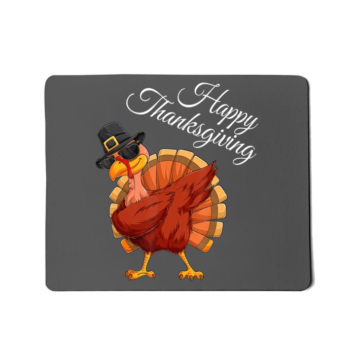 Funny Dabbing Turkey Happy Thanksgiving Gift Mousepad