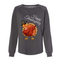 Funny Dabbing Turkey Happy Thanksgiving Gift Womens California Wash Sweatshirt