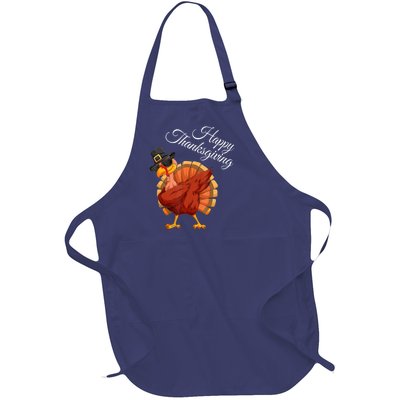 Funny Dabbing Turkey Happy Thanksgiving Gift Full-Length Apron With Pockets