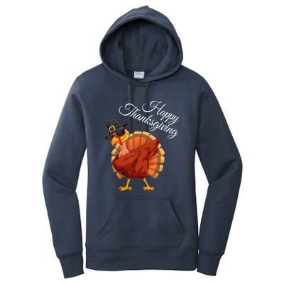 Funny Dabbing Turkey Happy Thanksgiving Gift Women's Pullover Hoodie