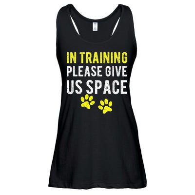 Funny Dog Trainer In Training Please Give Us Space Ladies Essential Flowy Tank