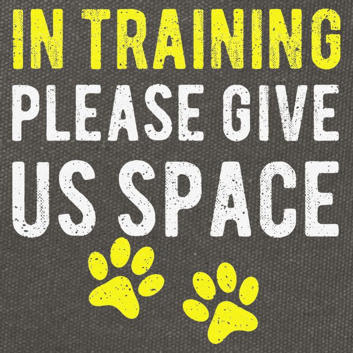 Funny Dog Trainer In Training Please Give Us Space Cotton Canvas Backpack