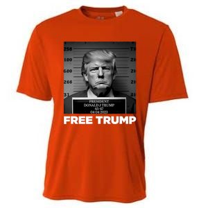 Free Donald Trump Mugshot Cooling Performance Crew T-Shirt