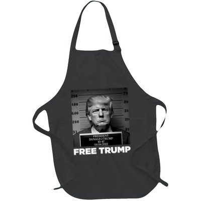 Free Donald Trump Mugshot Full-Length Apron With Pockets