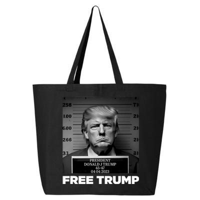 Free Donald Trump Mugshot 25L Jumbo Tote