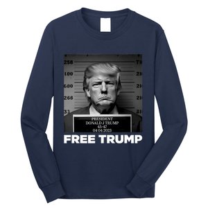 Free Donald Trump Mugshot Long Sleeve Shirt