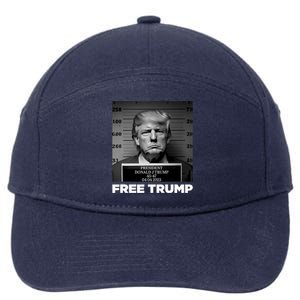 Free Donald Trump Mugshot 7-Panel Snapback Hat