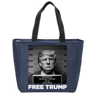 Free Donald Trump Mugshot Zip Tote Bag