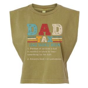 Funny Dad Tax Definition Fathers Day Garment-Dyed Women's Muscle Tee