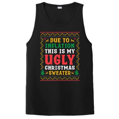 Funny Due to Inflation Ugly Christmas Sweaters PosiCharge Competitor Tank