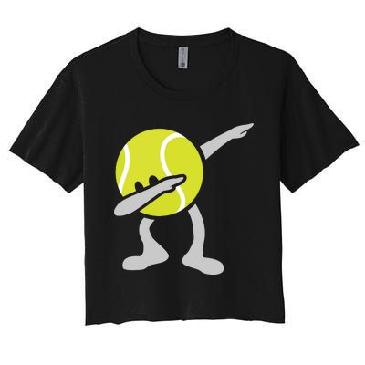 Funny Dabbing Tennis Ball Women's Crop Top Tee