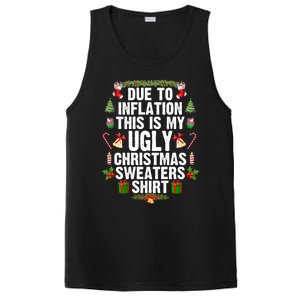 Funny Due To Inflation Ugly Christmas Sweaters Gift PosiCharge Competitor Tank