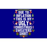 Funny Due To Inflation Ugly Christmas Sweaters Gift Bumper Sticker