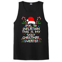 Funny Due To Inflation Ugly Christmas Sweaters For Women PosiCharge Competitor Tank