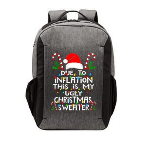 Funny Due To Inflation Ugly Christmas Sweaters For Women Vector Backpack