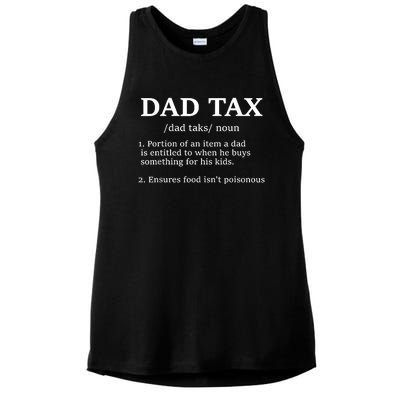 Funny Dad Tax Definition Apparel Ladies PosiCharge Tri-Blend Wicking Tank