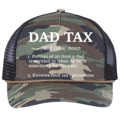 Funny Dad Tax Definition Apparel Retro Rope Trucker Hat Cap