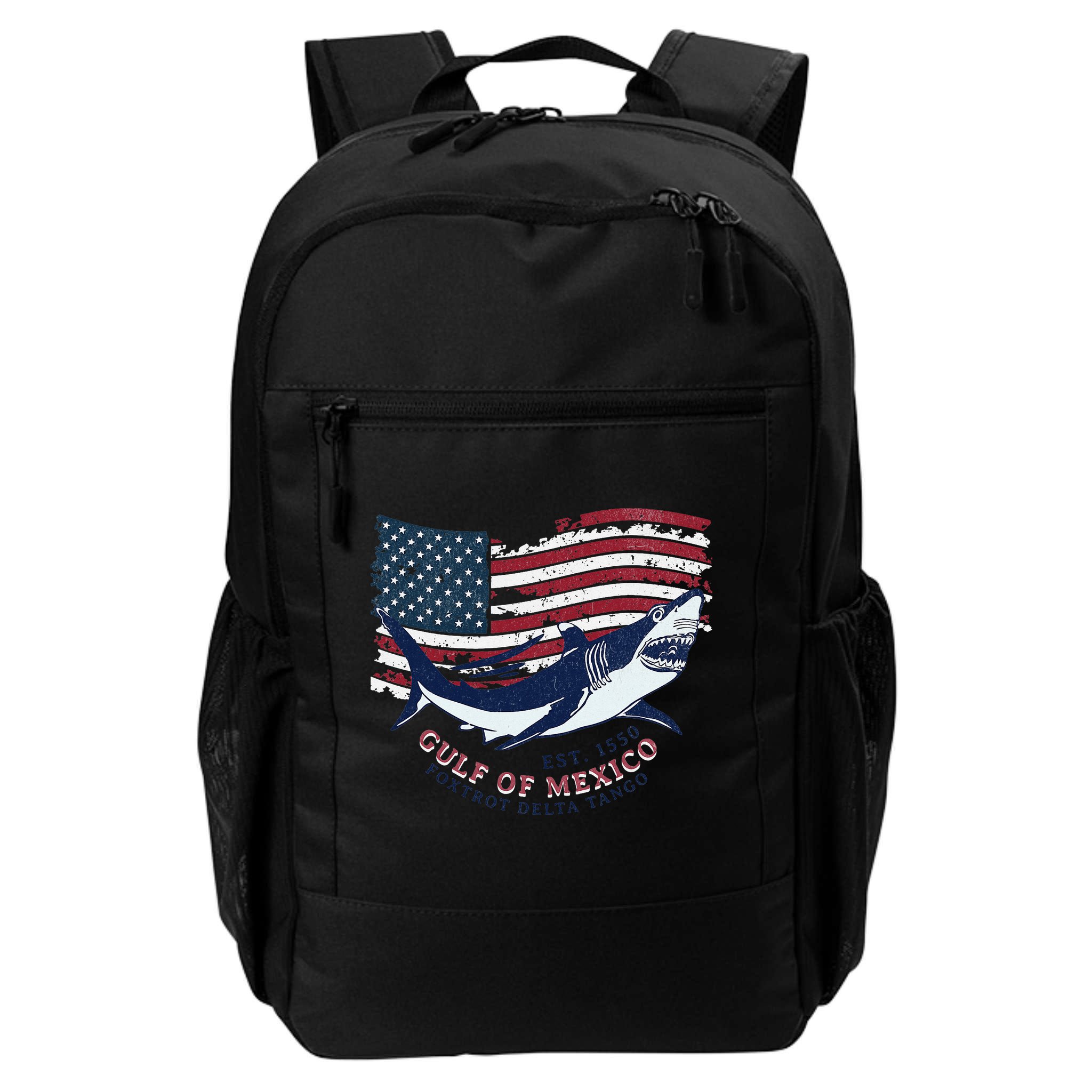 Foxtrot Delta Tango Shark Gulf Of Mexico Protest Backpack