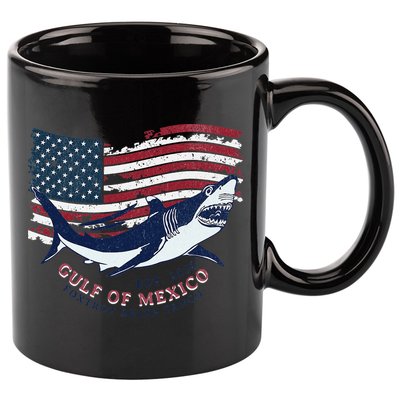 Foxtrot Delta Tango Shark Gulf Of Mexico Protest 11oz C Handle Ceramic Mug