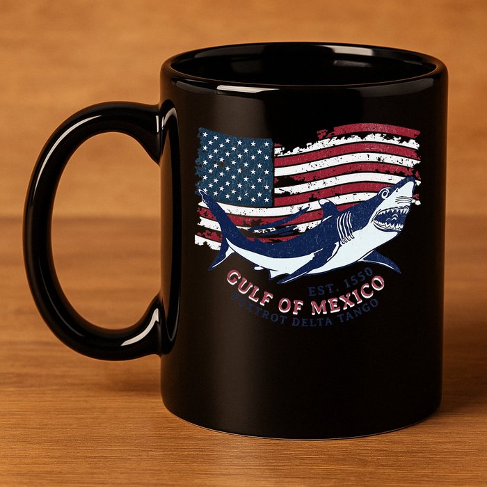 Foxtrot Delta Tango Shark Gulf Of Mexico Protest 11oz C Handle Ceramic Mug