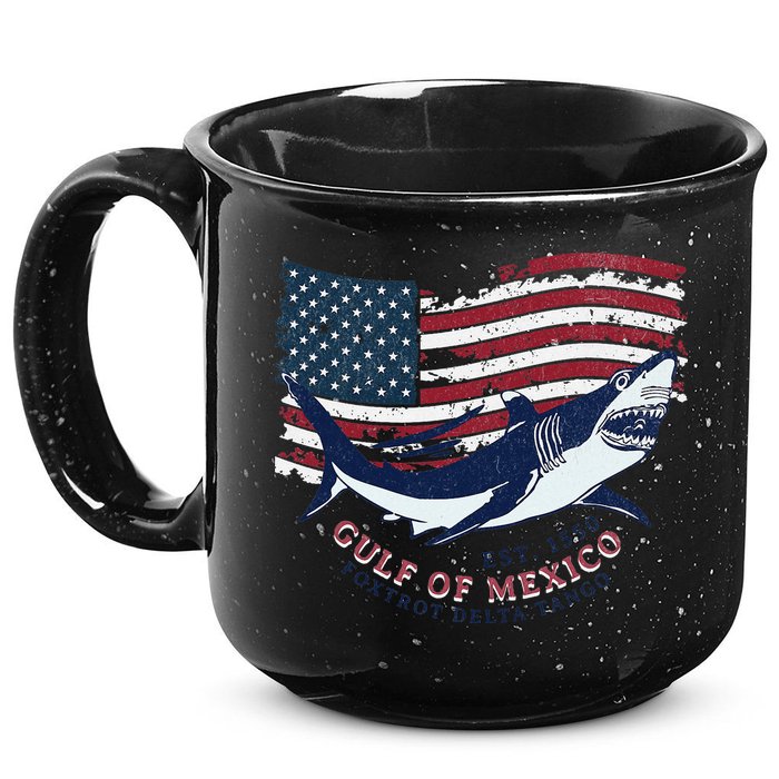 Foxtrot Delta Tango Shark Gulf Of Mexico Protest 15oz Campfire Ceramic Mug