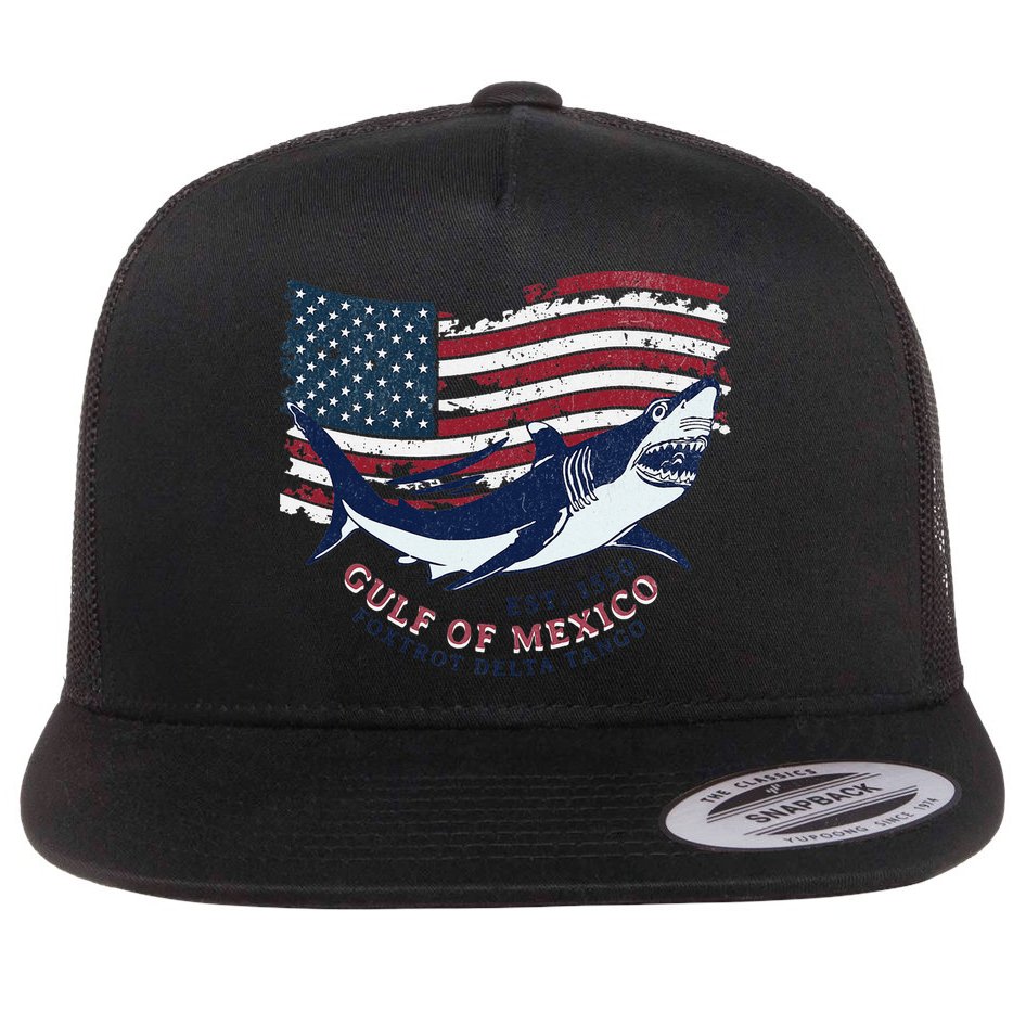 Foxtrot Delta Tango Shark Gulf Of Mexico Protest Flat Bill Trucker Hat