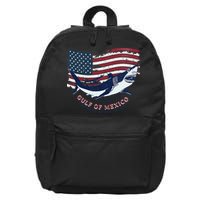 Foxtrot Delta Tango Shark Gulf Of Mexico Protest 16 in Basic Backpack